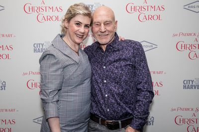 Producer Jenny Steingart and Sir Patrick Stewart Photo