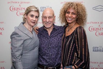 Producer Jenny Steingart, Sir Patrick Stewart and Michelle Hurd Photo