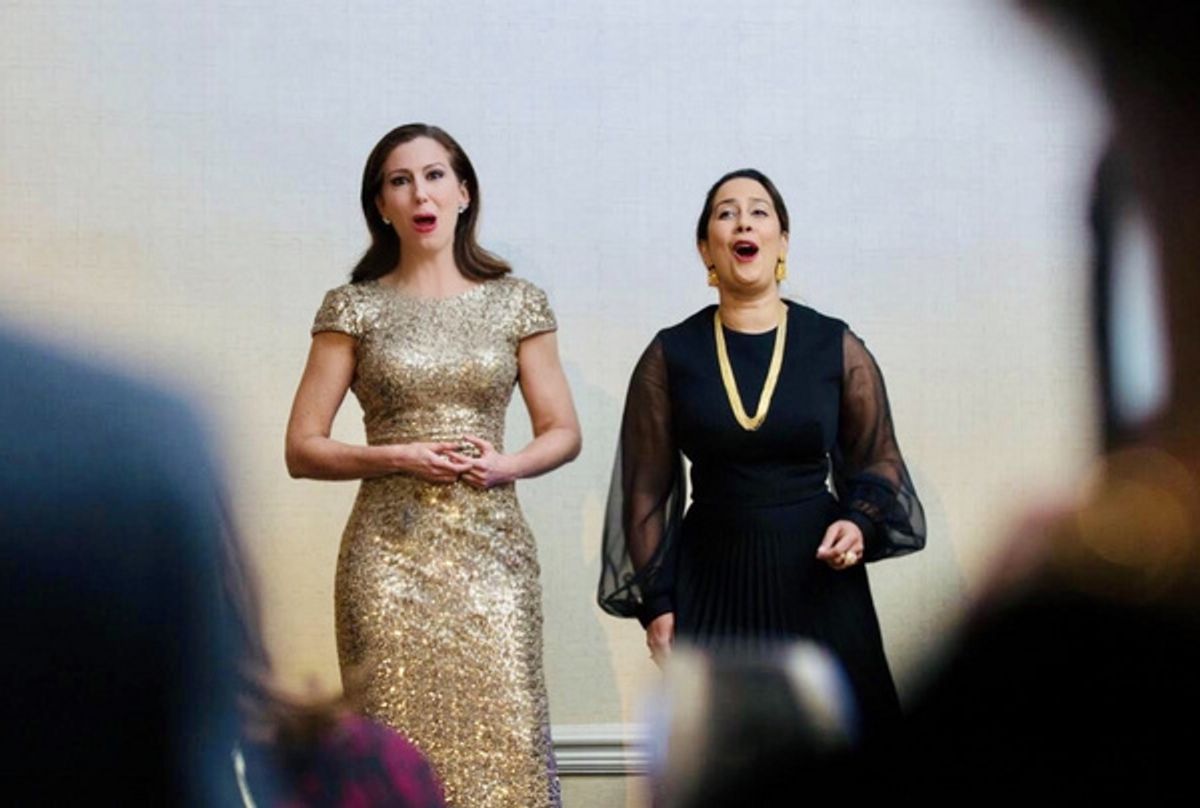 Camille Zamora and Monica Yunus at 