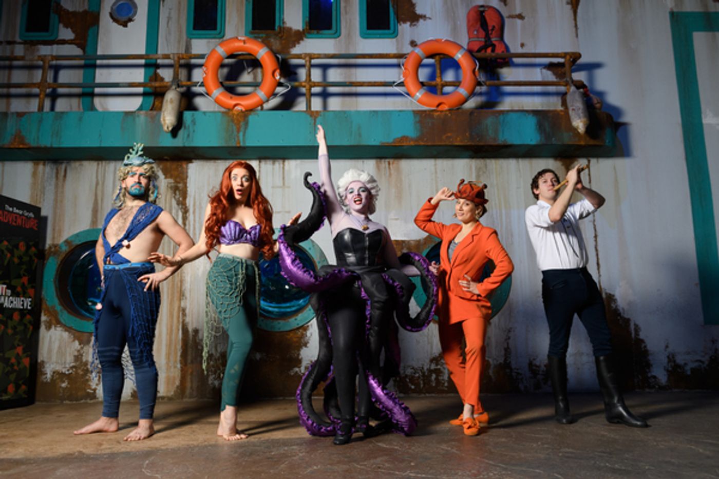 Photo Flash: The Cast of Birmingham Hippodromes UNFORTUNATE Goes Shark Diving at Bear Grylls Adventure  Image