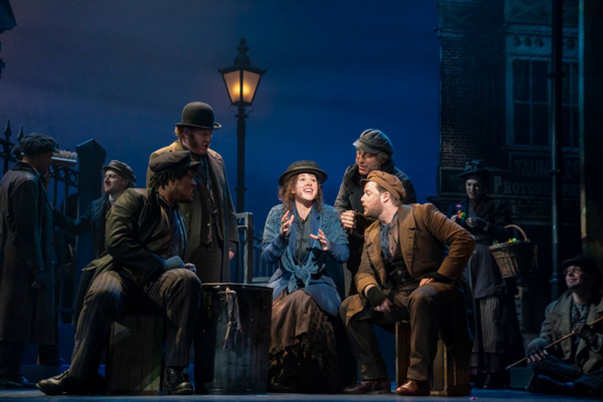 Shavey Brown, Mark Aldrich, Shereen Ahmed (center), William Michals and Colin Anderson in The Lincoln Center Theater Production of Lerner & Loeweâ€™s MY FAIR LADY at 