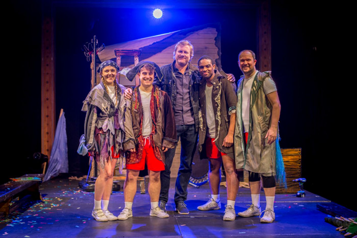 Photo Flash: Giles Andreae and His Son Meet the Cast of CAPTAIN FLINN AND THE PIRATE DINOSAURS  Image