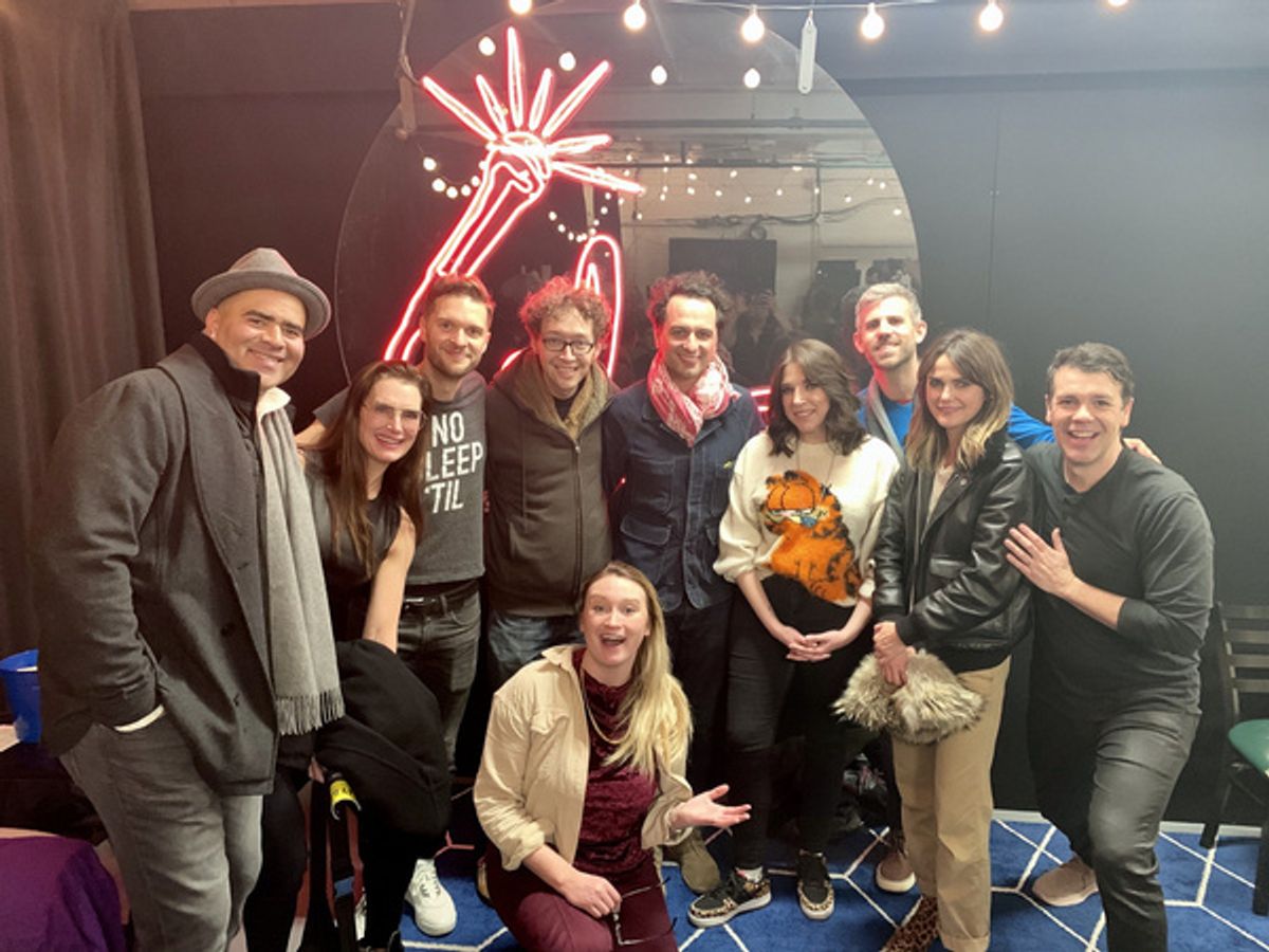 Brooke Shields, Keri Russell and Matthew Rhys with Freestyle Love Supreme at 