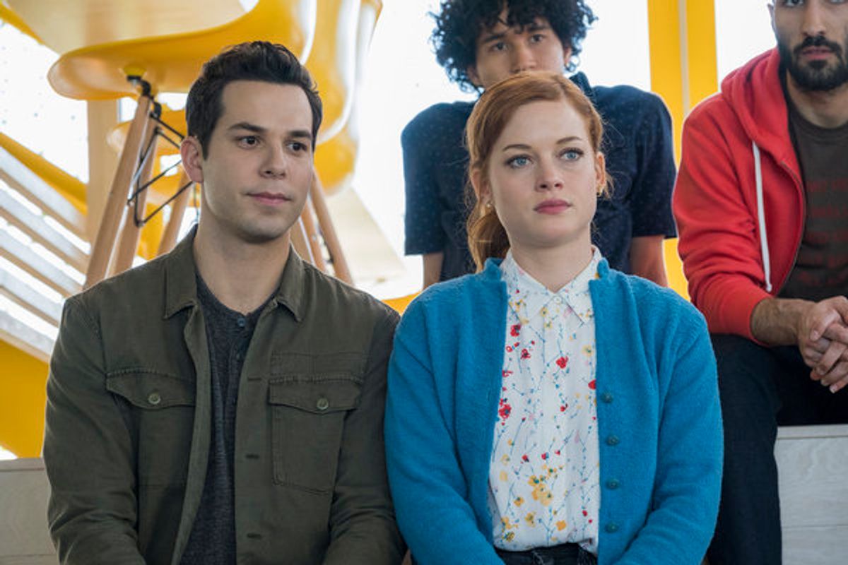 Skylar Astin and Jane Levy at 