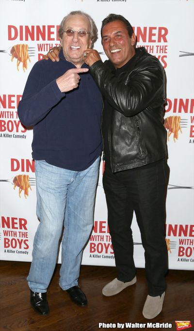 Danny Aiello and Lee Mazzilli attend the off-Broadway Opening Night Performance of  " Photo