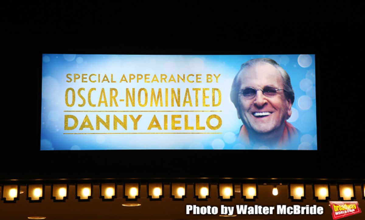Theatre Marquee unveiling Danny Aiello appearing in 'Home For The Holidays' starring Danny Aiello at August Wilson Theatre Theatre on November 3, 2017 in New York City. at 