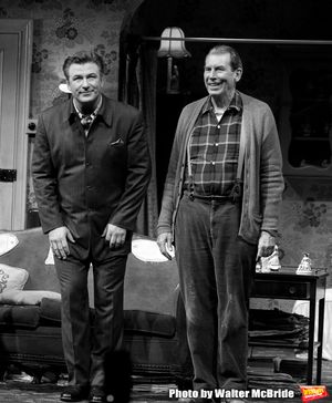 Alec Baldwin and Richard Easton during the Curtain Call for The Opening Night Perform Photo