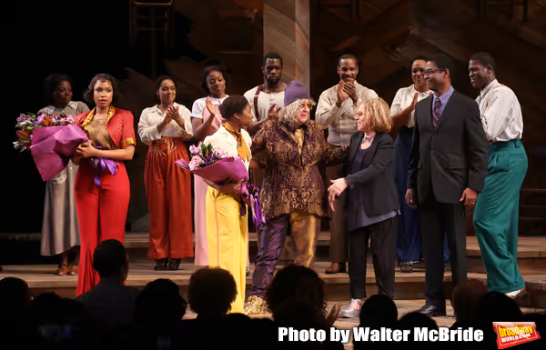 Jennifer Hudson, Cynthia Erivo, Allee Willis, Marsha Norman, Stephen Bray with cast d Photo