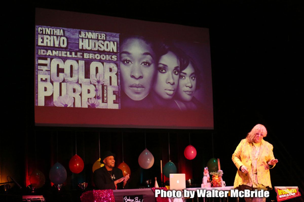 Andrae Alexander and Allee Willis perform 'Ba-de-ya Baby! Or: How I Learned to Love Theatre' for La Mama's 55th Anniversary Gala at La Mama on November 10, 2016 in New York City. at 