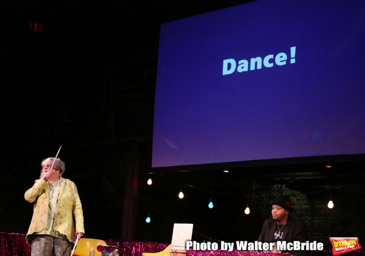 Andrae Alexander and Allee Willis perform 'Ba-de-ya Baby! Or: How I Learned to Love Theatre' for La Mama's 55th Anniversary Gala at La Mama on November 10, 2016 in New York City. at 