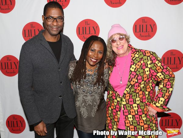 Stephen Bray, Brenda Russell and Allee Willis backstage at The Lilly Awards Broadway  Photo