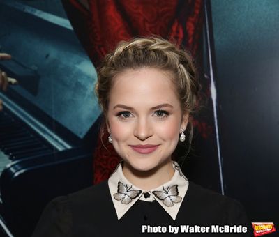 Stephanie Styles, bag detail, attends the Broadway Opening Night performance of 'Band Photo