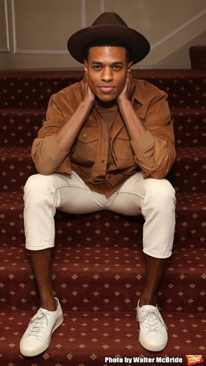 Jeremy Pope during his Broadway Debut Photo shoot at the Samuel J. Friedman Theatre o Photo