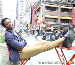 Johnny Brantley during hi Broadway debut in "Beetlejuice" photo shoot at the Winter Garden Theatre on April 22, 2019 in New York City. @ BroadwayWorld Johnny Brantley during hi Broadway debut in "Beetlejuice" photo shoot at the Winter G Photo