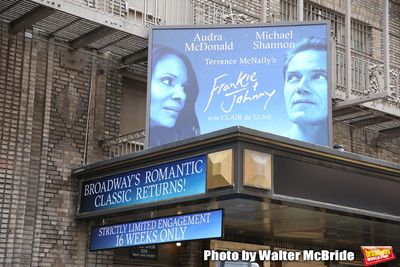 Theatre Marquee unveiling for "Frankie and Johnny in the Clair de Lune" starring Audr Photo