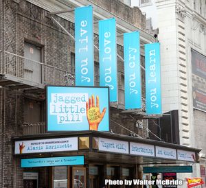 Theatre Marquee unveiling for Alanis Morissette's Grammy Award-winning album, "Jagged Little Pill" directed by Diane Paulus with a book by Academy Award winner Diablo Cody on September 11, 2019 at the Broadhurst Theatre in New York City. @ BroadwayWorld Theatre Marquee unveiling for Alanis Morissette's Grammy Award-winning album, "Jagged Photo