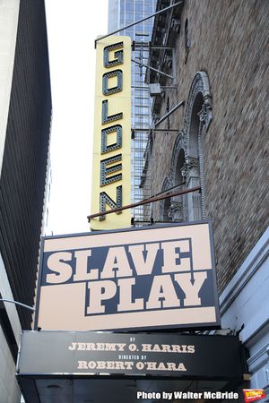 Theatre Marquee for "Slave Play" by Jeremy O. Harris at the Golden Theatre on August 22, 2019 in New York City. @ BroadwayWorld Theatre Marquee for "Slave Play" by Jeremy O. Harris at the Golden Theatre on August Photo