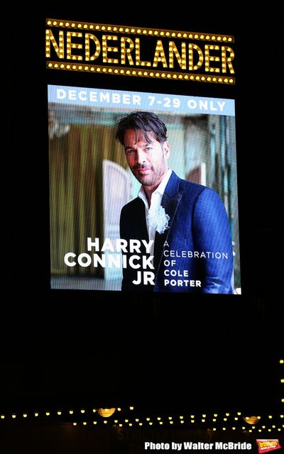 Theatre Marquee for the opening night of "Harry Connick Jr - A Celebration Of Cole Po Photo