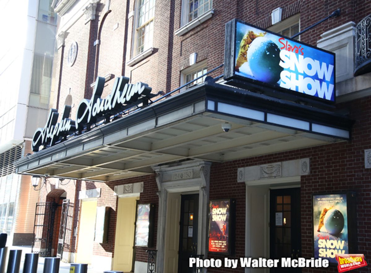 Theatre Marquee unveiling for 'Slava's Snow Show' at the Stephen Sondheim Theatre on November 04, 2019 in New York City. at 