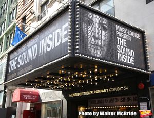 Theatre Marquee for "The Sound Inside" starring Mary Louise Parker at Studio 54 on September 20, 2019 in New York City. @ BroadwayWorld Theatre Marquee for "The Sound Inside" starring Mary Louise Parker at Studio 54 on Se Photo