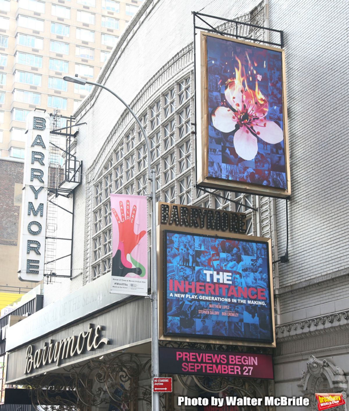 Theatre Marquee unveiling for Broadway&#039;s production of the Matthew Lopez play &#039;The Inheritance&#039; at the Barrymore Theatre on July 29, 2019 in New York City. at 