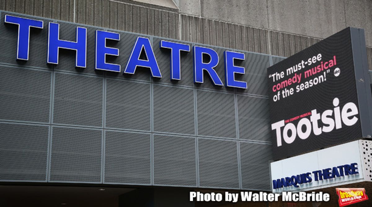 Theatre Marquee unveiling for 'Tootsie' starring Santino Fontana, Lilli Cooper, Sarah Stiles, John Behlmann, Andy Grotelueschen, Julie Halston, Michael McGrath, and Reg Rogers at the Marquis Theatre on February 18, 2019 in New York City. at 