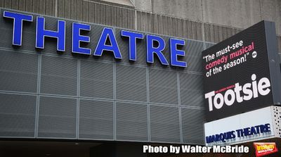 Theatre Marquee unveiling for "Tootsie" starring Santino Fontana, Lilli Cooper, Sarah Photo