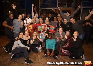 Erica Mansfield, Will Chase, Kelli Oâ€™Hara, Corbin Bleu and the cast during the Photo