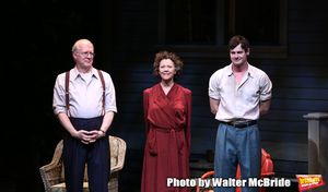 Tracy Letts, Annette Bening and Benjamin Walker during the Broadway Opening Night Cur Photo