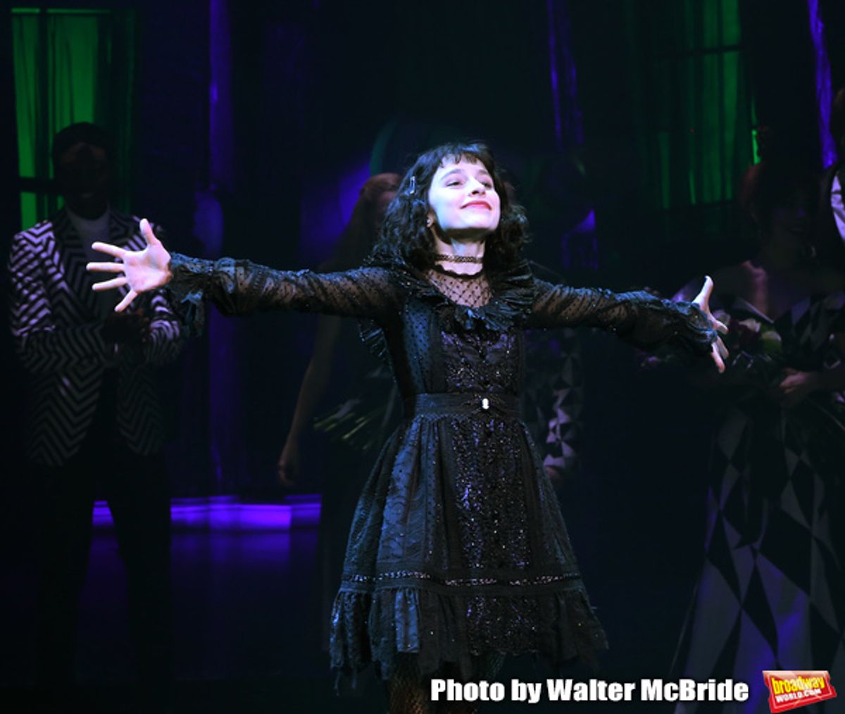 Sophia Anne Caruso during the Broadway Opening Night Performance Curtain Call for 'Beetlejuice' at The Winter Garden on April 25, 2019 in New York City. at 