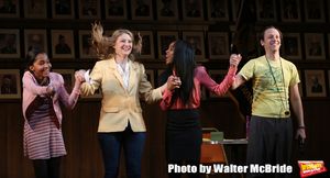 Rosdely Ciprian, Heidi Schreck, Thursday Williams and Mike Iveson during the Broadway Opening Night Performance Curtain Call of "What The Constitution Means To Me" at the Hayes Theatre on March 31, 2019 in New York City. @ BroadwayWorld Rosdely Ciprian, Heidi Schreck, Thursday Williams and Mike Iveson during the Broadway Photo