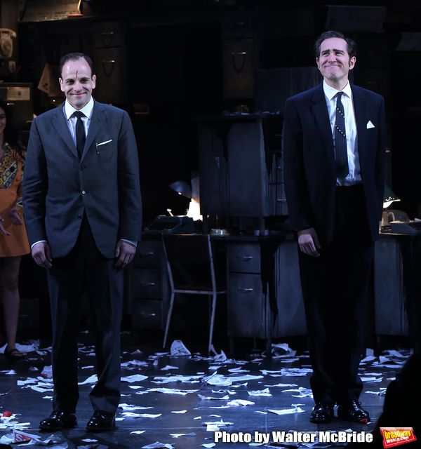 Johnny Lee Miller and Bertie Carvel during the Broadway Opening Night Curtain Call fo Photo
