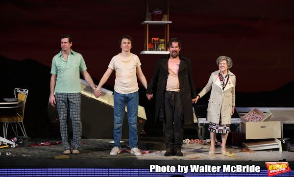 Gary Wilmes, Paul Dano, Ethan Hawke, Marylouise Burke during the Broadway Opening Nig Photo