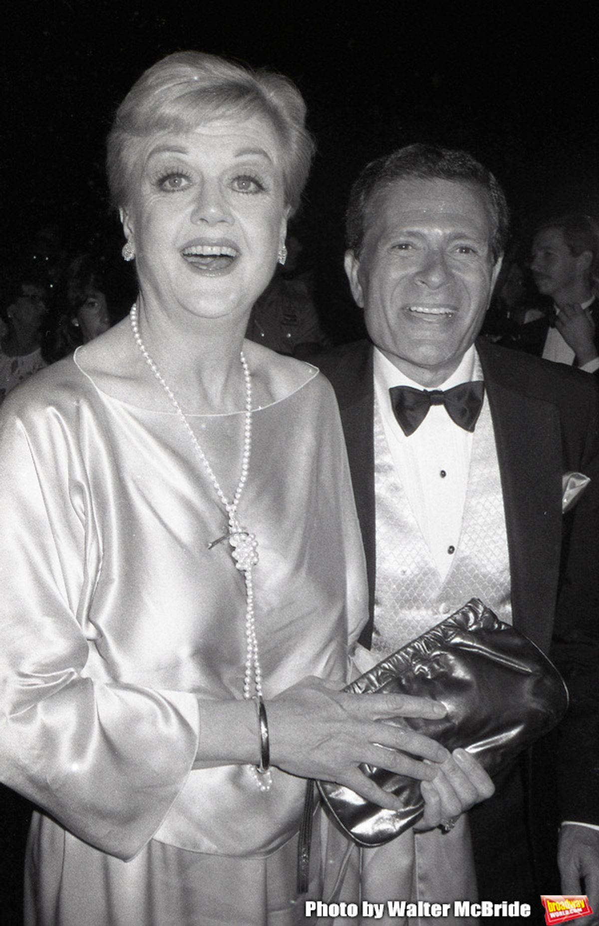 Angela Lansbury and Jerry Herman attend the Tony Awards on June 1, 1983 in New York City. at 