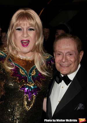 Jerry Herman being interviewed by Honey Clover for the PBS show Under The Pink Carpet Photo