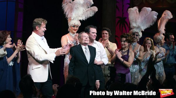 Kelsey Grammer, Douglas Hodge, Jerry Herman, Christine Andreas
during the Broadway Op Photo