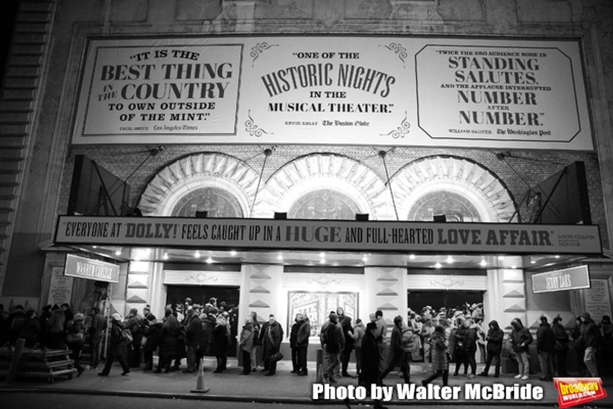 Theatre Marquee unveiling for the  forthcoming Broadway revival of Michael Stewart and Jerry Herman's 'Hello, Dolly!' starring Bette Midler  at the Shubert Theatre on January 5, 2017 in New York City. at 