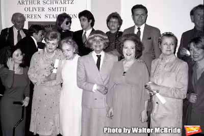 Adolph Green, Betty Comden, Al Pacino, Jerry Herman, Burgess Meredith, Susan Strassbe Photo
