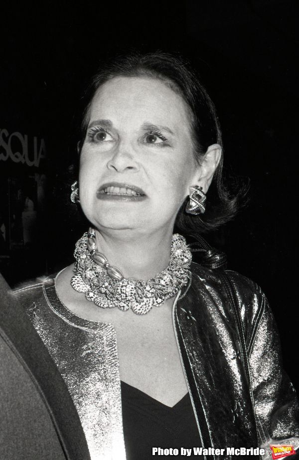 Gloria Vanderbilt attending a Broadway Opening on on December 1, 1985 at Circle in th Photo