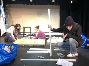 Co-Producer Max Azarmehr, Director Bridget Greaney and Vocal Director Reise Hooper bu Photo