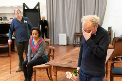 Ciaran Hinds, Rosalind Eleazar, Toby Jones Photo