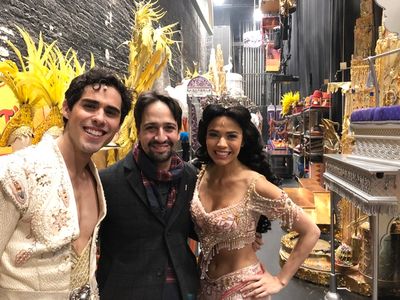 Lin-Manuel Miranda with Jacob Gutierrez and Arielle Jacobs Photo