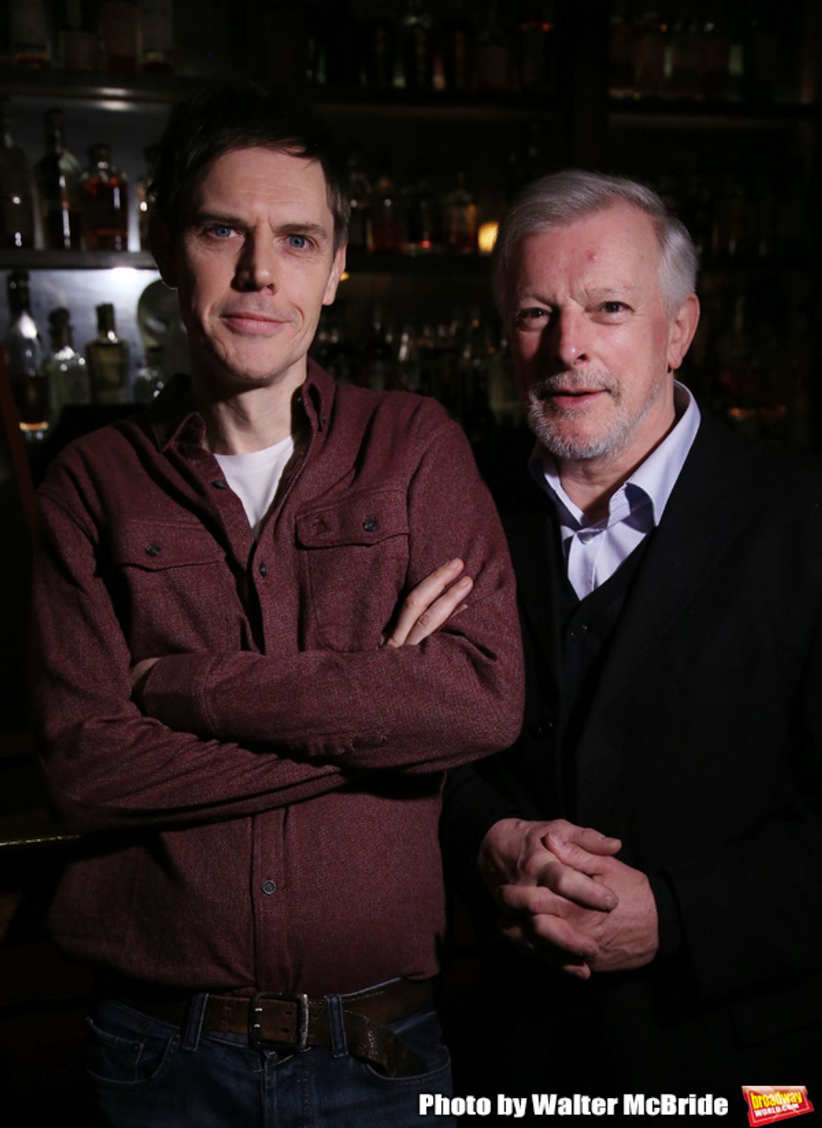 Ben Porter and David Acton attend the photo call for 'The Woman in Black'  on January 6, 2020 at the McKittrick Hotel in New York City.  at 
