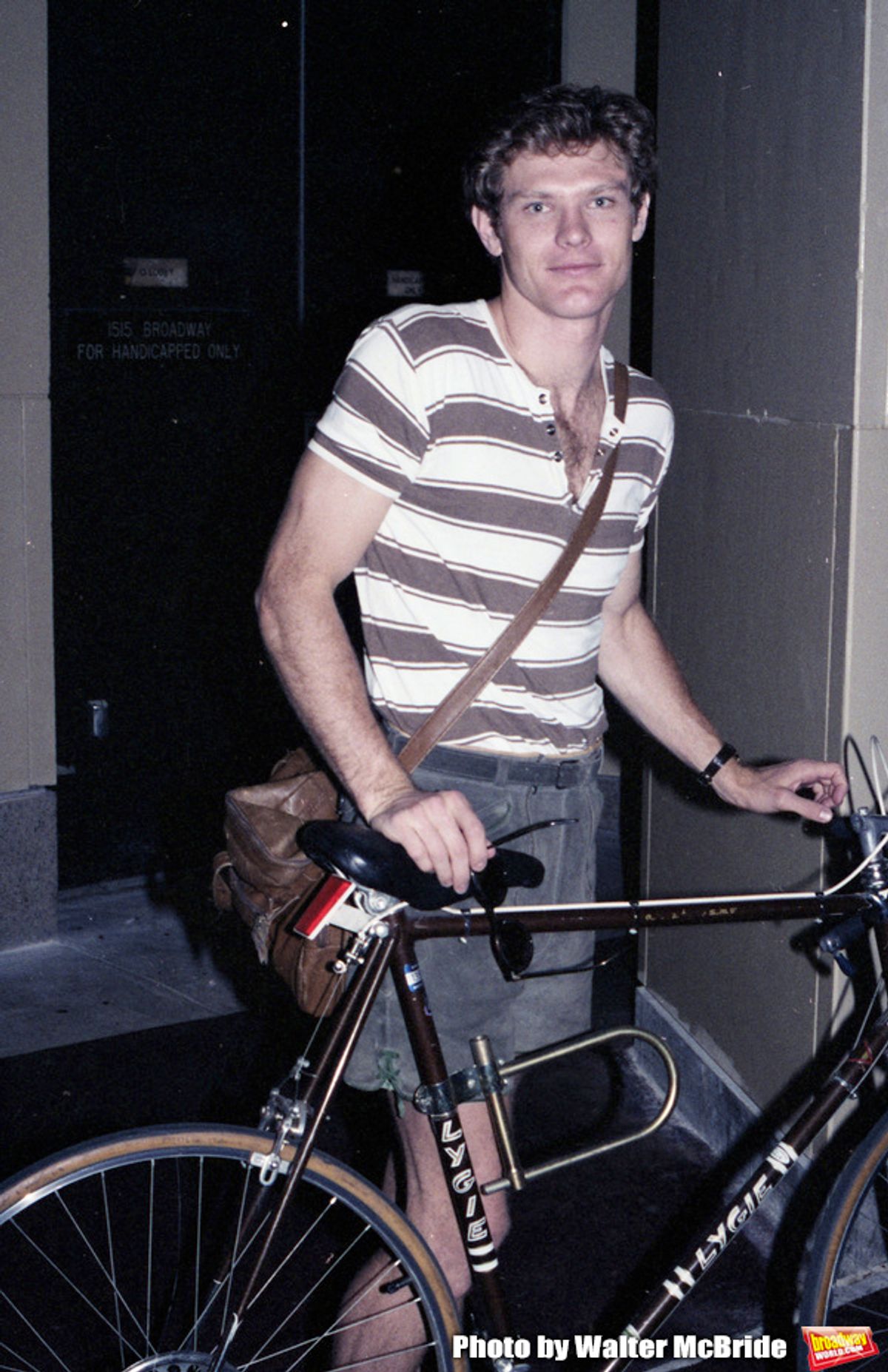 Ken Marshall leaving the Minskoff Theatre after a performance in  â€"West â€"Side Story on June 1, 1980 at the Minskoff Theatre in New York City.  at 
