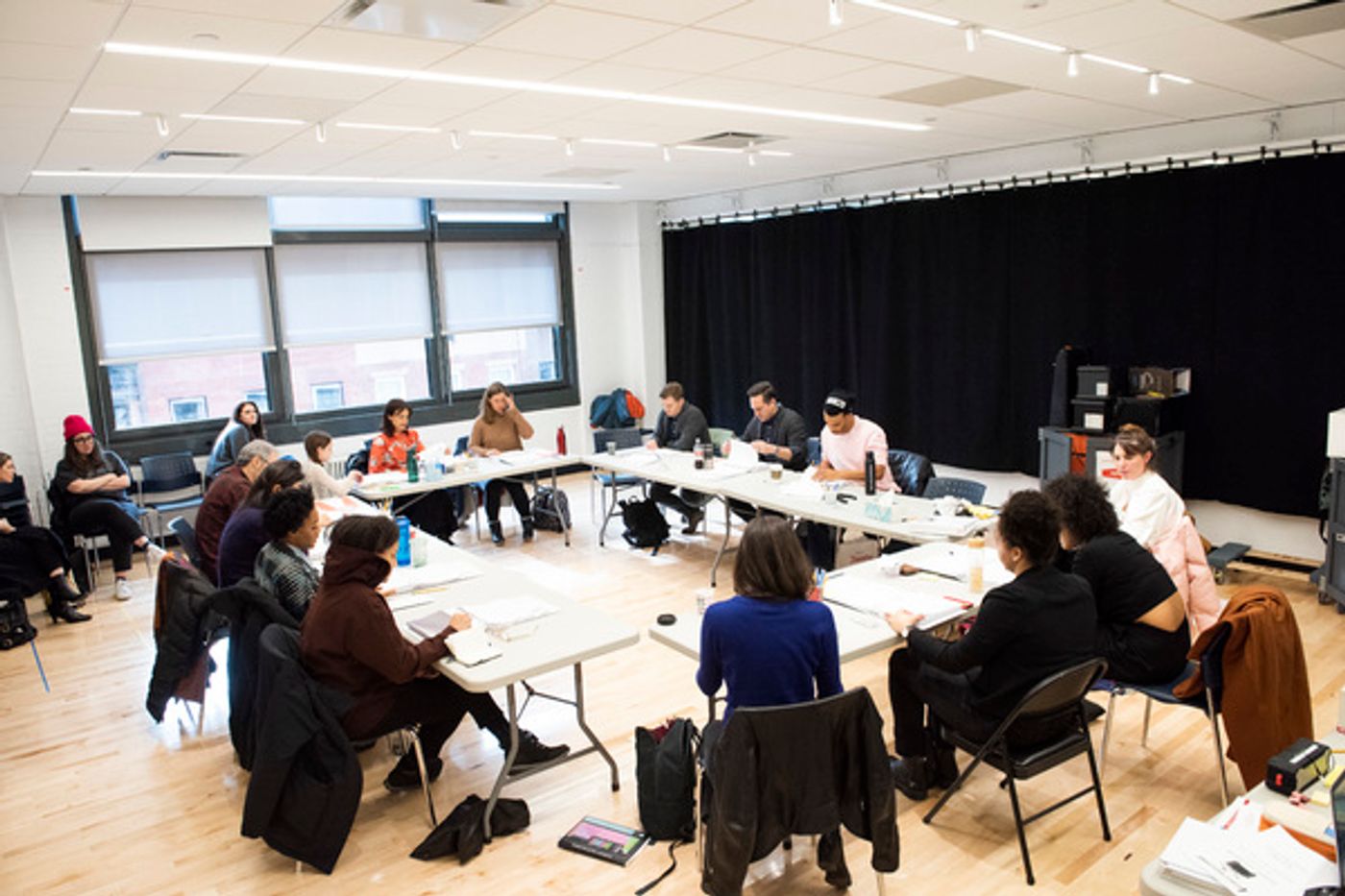 Photo Flash: Get a First Look at Rehearsal Photos for ANATOMY OF A SUICIDE Starring Carla Gugino, Celeste Arias and More  Image