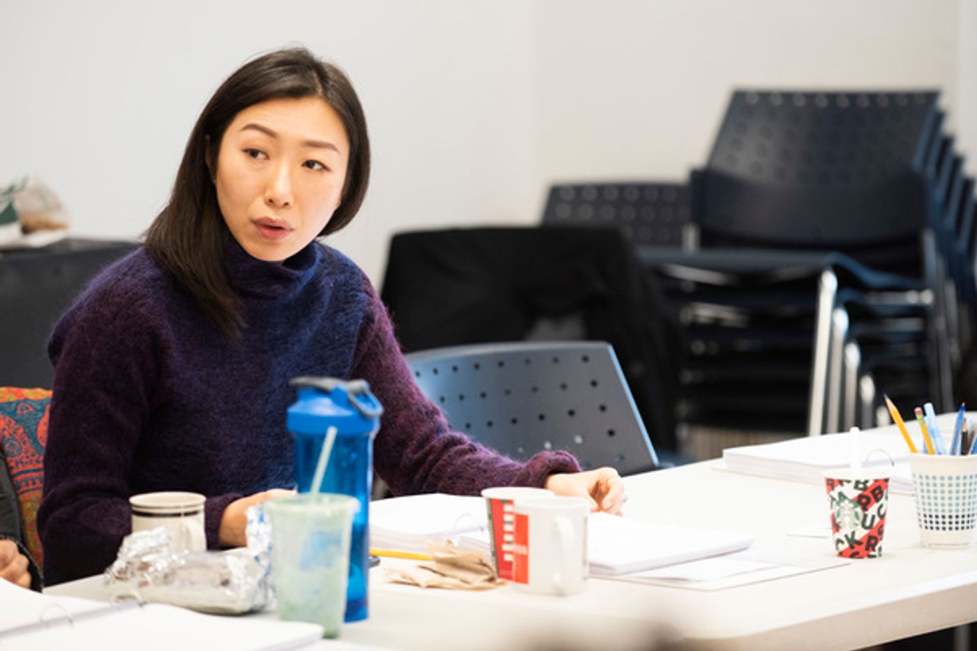 Photo Flash: Get a First Look at Rehearsal Photos for ANATOMY OF A SUICIDE Starring Carla Gugino, Celeste Arias and More  Image