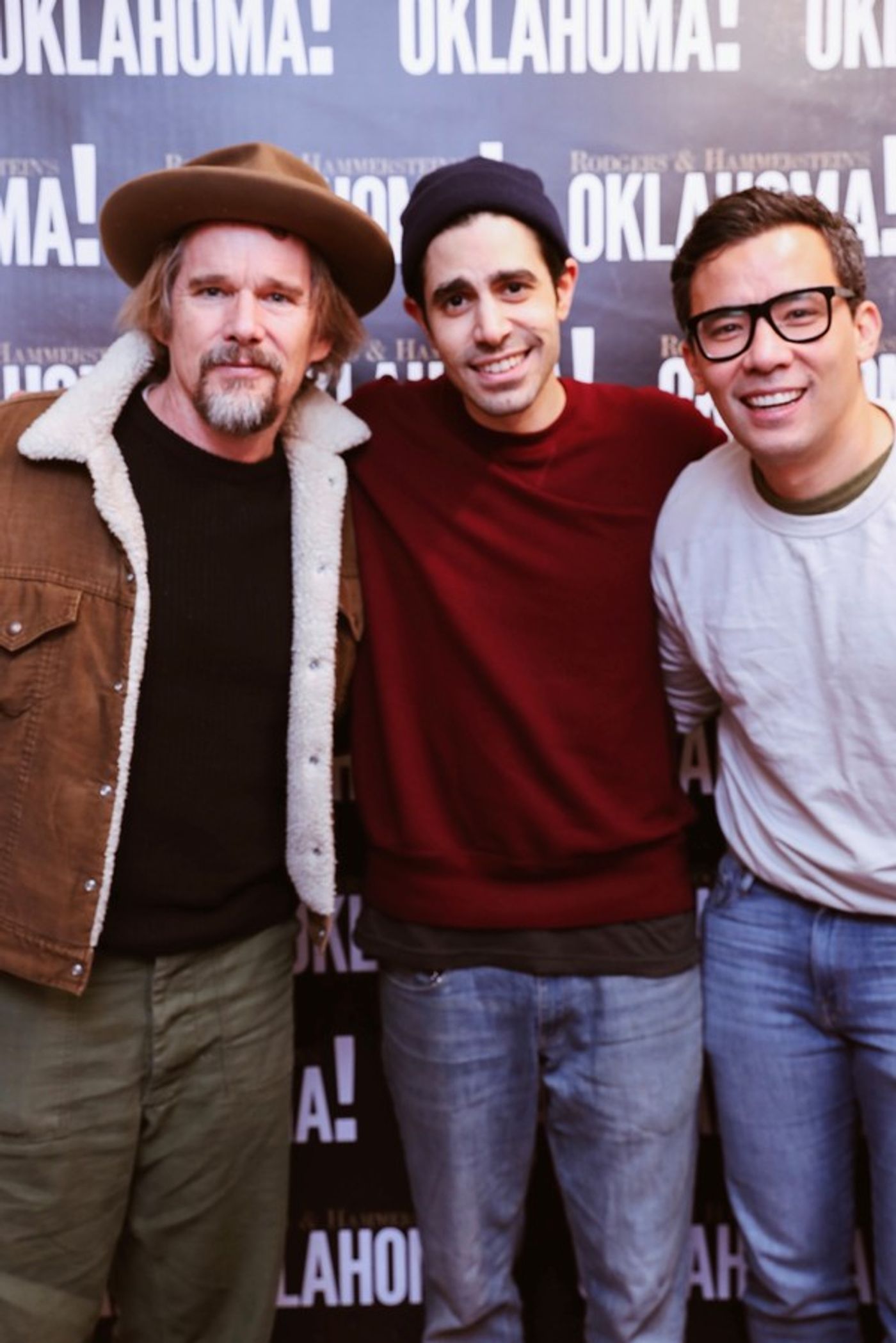 Photo Flash: Ethan Hawke, Conrad Ricamora and Gaten Matarazzo Stopped by OKLAHOMA!  Image