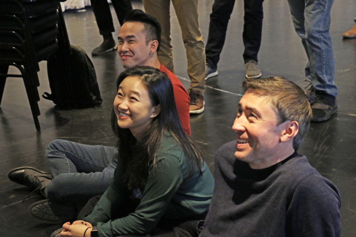 Kenny Tran, Cathy Ang, and John D. Haggerty at 