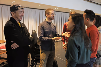Hue Park, Will Aronson, Cathy Ang and Kenny Tran, and Debra Abramson Photo