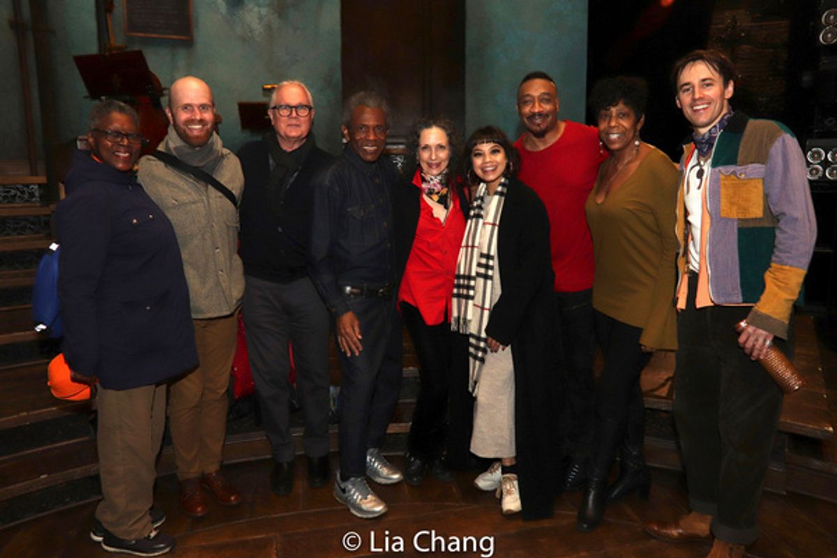 Liam Robinson, Chris Calkins, Andre De Shields, Bebe Neuwirth, Eva Noblezada, David Jennings, Dawnn Lewis and Reeve Carney at 